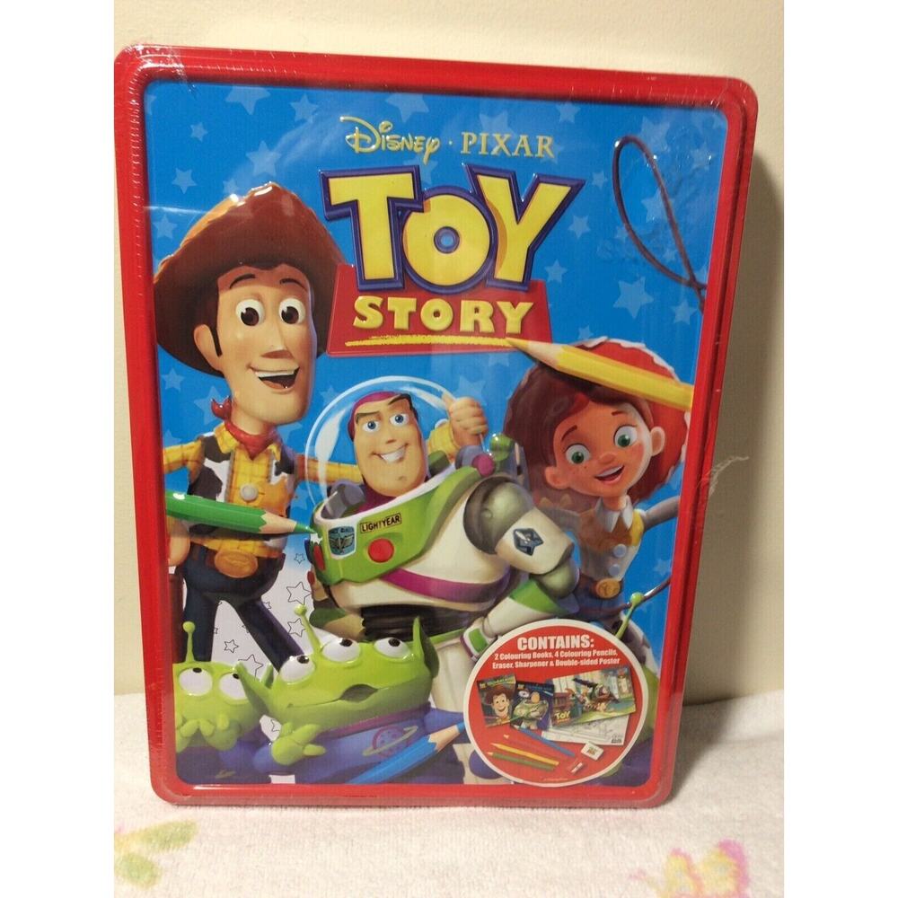 Disney Pixar Activity Tin Toy Story With 2 Coloring Books, 4 Pencils, Poster